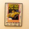 Vibrant poster for Friday Night at the Fights, featuring a dynamic boxer and event details.