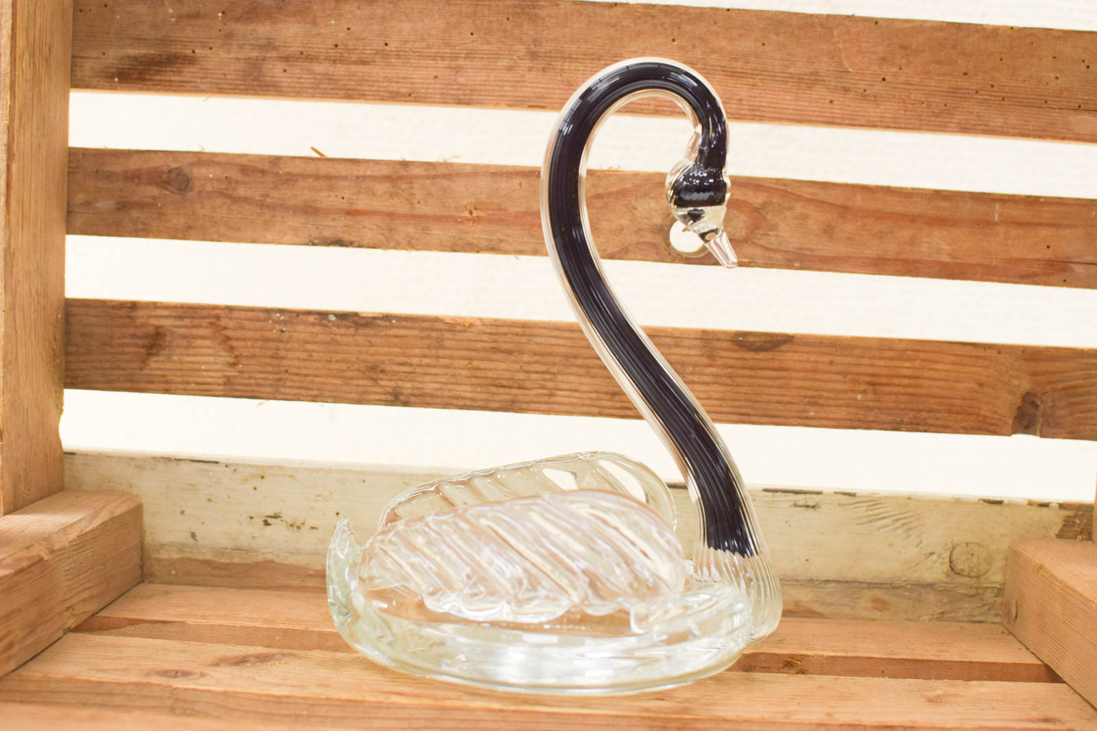 Glazen beeld van een zwaan 48902