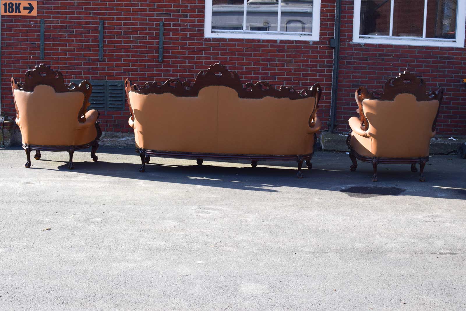 Barok Een sofa en 2 Fauteuils 30342 - Afbeelding 7