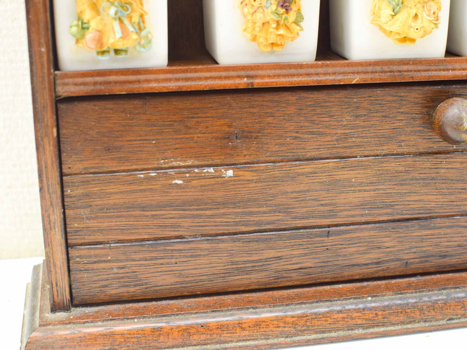 Vintage kruidenrek met kruidenpotjes 52305 - Afbeelding 6