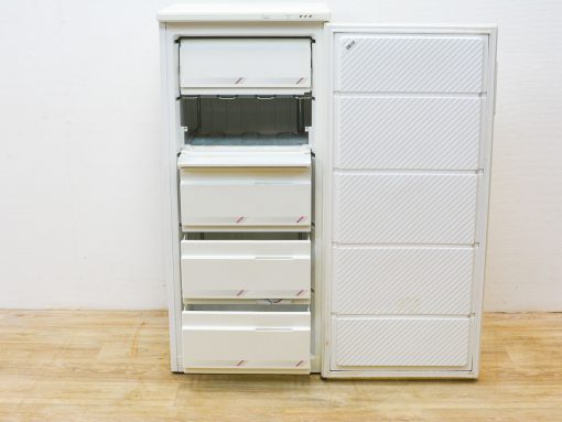 Modern white freezer with efficient drawers for organized storage in stylish kitchens.