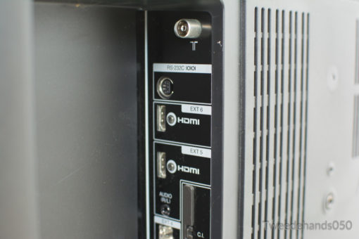 Sharp LCD TV 81516 back panel with HDMI and RS-232 ports for versatile multimedia connectivity.