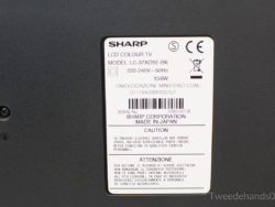Sharp LC-37ADE-BK: 37-inch LCD TV with 156W energy efficiency and essential safety features.