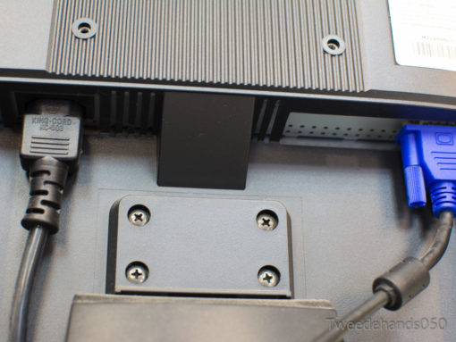 Retro Samsung monitor with VGA ports for vintage style and modern connectivity options.
