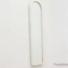 Sleek, modern white mirror with rounded edges, perfect for minimalist interior designs.