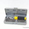 Ergonomic screwdriver and durable socket set in a portable case for efficient DIY tasks.