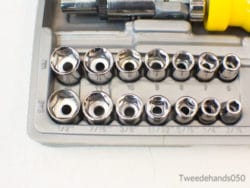 Quality socket set with ratchet, organized for quick access and efficient DIY repairs.