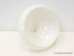 Sleek white ceramic bowl with a conical shape, perfect for modern and classic decor.