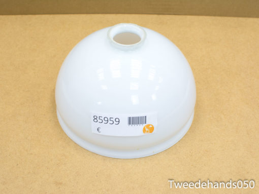 Glossy white ceramic dome, item 85959, ideal for elegant minimalist home decor and lighting.