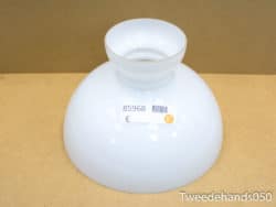 Elegant white glass vase for vintage interiors, perfect for minimalist decor and floral displays.