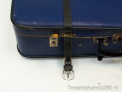 Blauwe vintage reiskoffer 87753