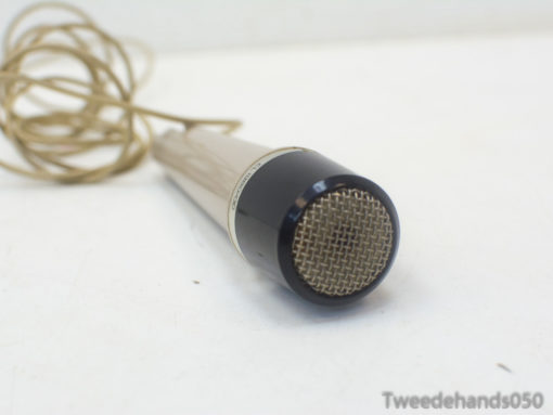 Vintage Philips Model 88794 microphone in chrome and black, ideal for collectors and audio enthusiasts.