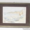Charming watercolor of fishing boats on a serene beach, embodying coastal tranquility and beauty.