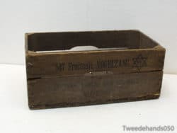 Vintage Vogelzang fruit crate, showcasing rustic charm and historical significance in agricultural trade.