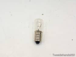 Mini vintage light bulb with visible filament for stylish, warm decorative lighting.