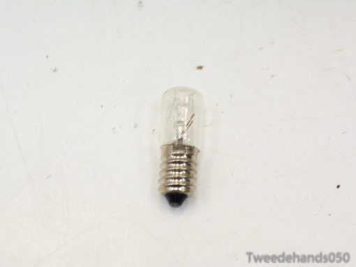 Mini vintage light bulb with visible filament for stylish, warm decorative lighting.