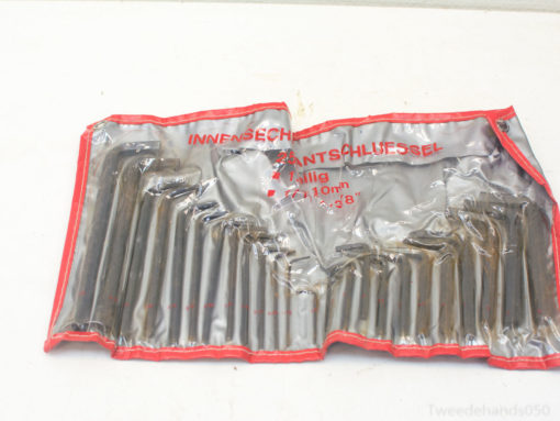 15-piece hex key set in a durable pouch, featuring red trim for easy organization.