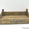 Rustic vintage wooden crate with Dijkstra inscription, perfect for stylish storage and decor.