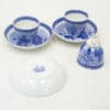 Elegant blue and white porcelain tea set with intricate traditional designs for stylish gatherings.