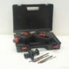Versatile cordless drill set with metal bits, organized in a durable carrying case for easy use.