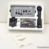 Alecto video-audio mixer set with handheld microphone and cables for recordings and events.