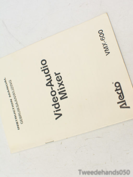 Alecto VMX-600 Video-Audio Mixer manual for professional mixing instructions and guidance.