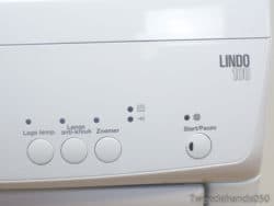 LINDO 100 dryer control panel: sleek design with intuitive Dutch buttons for easy garment care.