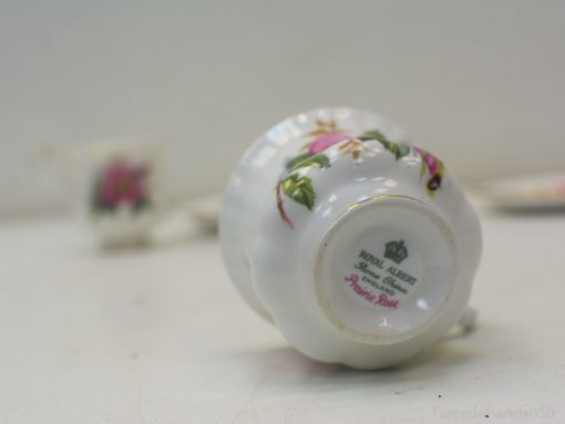 Delicate Royal Albert Peonia Rose cup: Vintage floral elegance for tea enthusiasts and collectors.