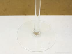 Clear elegant wine glass with a slender stem, ideal for special occasions and fine dining.