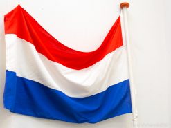 Vlaggenstok met Nederlandse vlag 91852