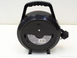 Durable 10-meter extension reel with ergonomic handle, ideal for home and garden use.