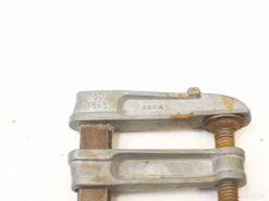 Vintage steel C-clamp for woodworking, providing a strong grip and reliable performance for DIY projects.