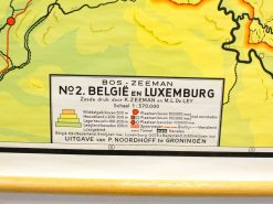 Landkaart Belgie en Luxemburg vintage 92259