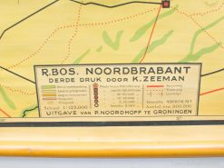 Landkaart Noordbrabant vintage, Schoolplaat 92389