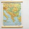 Landkaart Zuidoost Europa vintage 92308