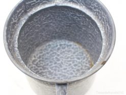 Rustic hammered metal mug, perfect for daily use or as a charming decorative piece.