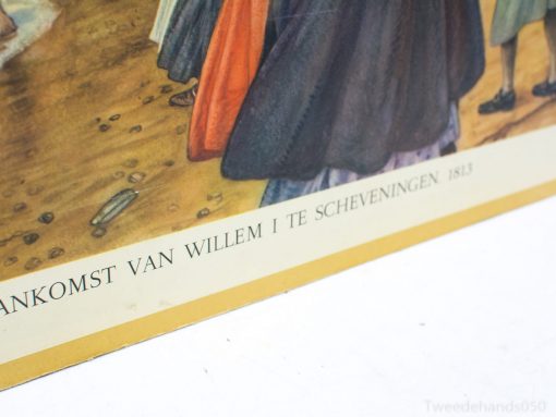 Celebration of King William Is historic arrival in Scheveningen, 1813, showcasing Dutch unity.