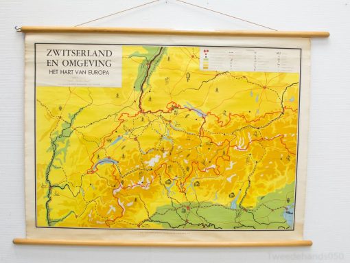 Zwitserland landkaart vintage 92370