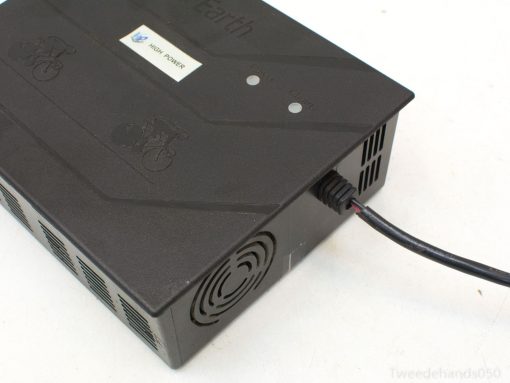 High-power, eco-friendly e-bike charger with ventilation and LED indicators for reliable performance.