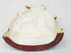 Vintage red and white mold for creative baking and festive desserts. Perfect for nostalgic kitchens.