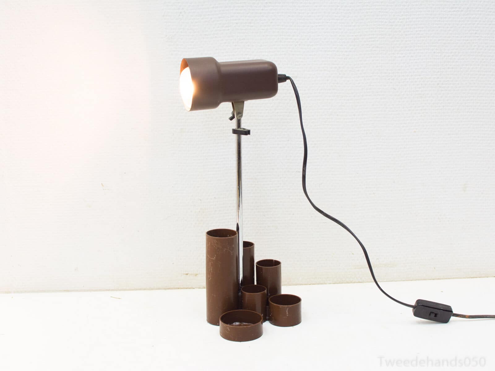 Retro bureaulampje, Vintage lamp met organizer 93129
