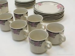 Charming floral ceramic tea set for warm gatherings and nostalgic moments.