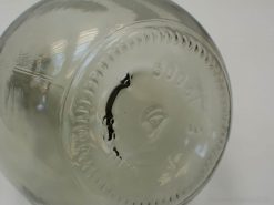 Elegant 500 ml vintage glass jar with embossed design, perfect for storage and décor.