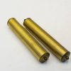 Polished brass cylinders with character, perfect for decor or functional uses in any setting.