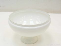 Sleek white glass pedestal bowl for modern decor and elegant serving ideas.