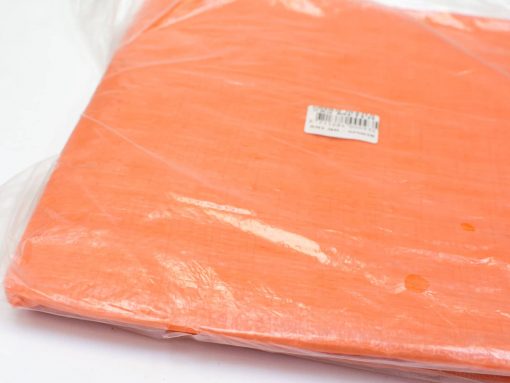 Bright orange waterproof tarpaulin, 2x3m, ideal for outdoor protection and activities.