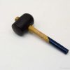 Durable rubber mallet with wooden handle, ideal for precision striking in woodworking projects.