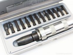 Versatile impact driver set with organized bits for efficient DIY and professional tasks.