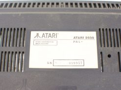 Vintage Atari 2600 console with PAL label, perfect for collectors and retro gaming enthusiasts.
