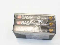 Retro BASF 60-minute cassette tapes for music collectors and enthusiasts.